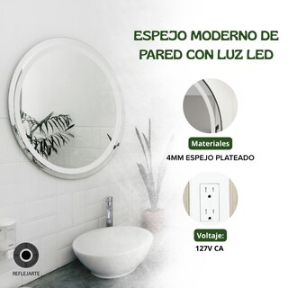 Foto 7 | Foto 7 | Espejo De Luz Led Circular Decorativo