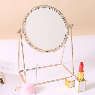 Foto 1 | Foto 1 | Espejo De Maquillaje Huoguo Espejos Faciales Ligeros Lujosos Retro Dorados - Venta Internacional.