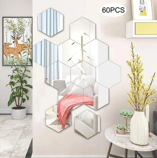 Foto 2 | Foto 2 | Juego De Espejos De Pared Acrílicos Con Pegatina 60 Piezas