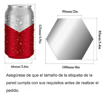 Foto 7 | Foto 7 | Juego De Espejos De Pared Acrílicos Con Pegatina 60 Piezas