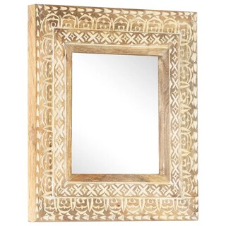 Foto 1 | Foto 1 | Espejo Vidaxl De Mango Macizo 50 X 50 Cm Tallado A Mano Marrón - Venta Internacional.