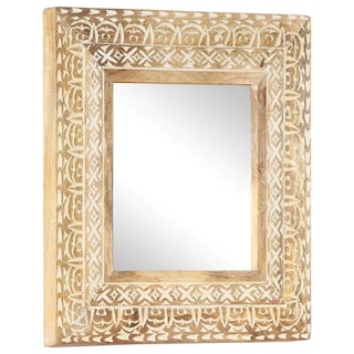 Foto 7 | Foto 7 | Espejo Vidaxl De Mango Macizo 50 X 50 Cm Tallado A Mano Marrón - Venta Internacional.