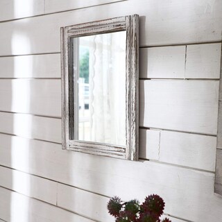Foto 5 | Foto 5 | Espejo De Pared Aazzkang Con Marco De Madera Rústico De 40 X 30 Cm Para Dormitorio - Venta Internacional.