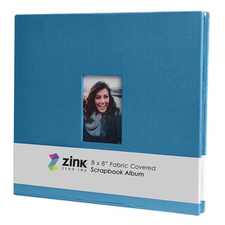 Foto 1 | Foto 1 | Álbum De Fotos Para Álbumes De Recortes, Tapizado En Tela Zincada, 20 X 20 Cm, Color Azul - Venta Internacional.