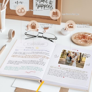 Foto 4 | Foto 4 | Cuaderno Diario Lanpn, Aniversario De Boda, Primer Y 70 Aniversario - Venta Internacional.