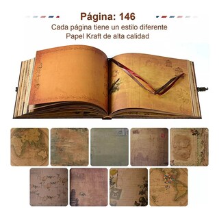 Foto 4 | Foto 4 | Album De Fotos Retro Con 150 Paginas Libro De Aventuras Lab.g Marrón