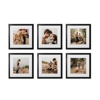 Foto 1 | Foto 1 | Set de 6 Marcos Decorativos Paspartú Frames Marco Negro con Cristal