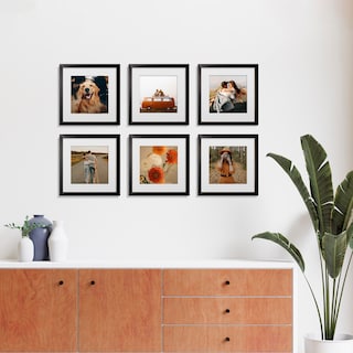 Foto 5 | Foto 5 | Set de 6 Marcos para Fotografías Paspartú Frames Marco Negro con Cristal