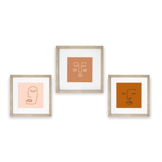 Foto 1 | Foto 1 | Set de 3 Marcos para Fotografías Paspartú Frames Marco Color Maple Con Cristal
