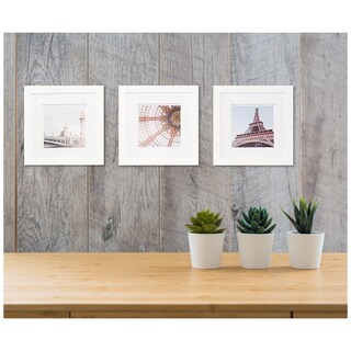 Foto 3 | Foto 3 | Set de 3 Marcos Decorativos Paspartú Frames Marco Blanco con Cristal y Paspartú