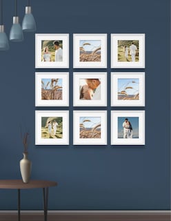 Foto 2 | Foto 2 | Set de 9 Marcos Decorativos Paspartú Frames Marco Blanco con Cristal y Paspartu