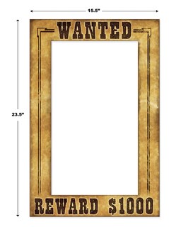 Foto 2 | Foto 2 | Marco De Fotos Divertido Beistle Western Wanted Authentic Wild West - Venta Internacional.