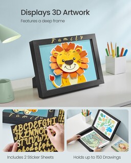 Foto 3 | Foto 3 | Marco De Arte Infantil Songmics A4 De 8,5 X 11 Cm Con Capacidad Para 150 Dibujos - Venta Internacional.
