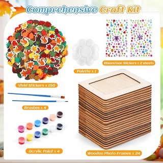 Foto 2 | Foto 2 | Craft Kit De Pintura Para Marco De Fotos De Otoño De Fovths Con Pegatinas - Venta Internacional.