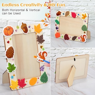 Foto 4 | Foto 4 | Craft Kit De Pintura Para Marco De Fotos De Otoño De Fovths Con Pegatinas - Venta Internacional.