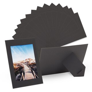 Foto 1 | Foto 1 | Marcos De Fotos Juvale De Cartón Negro De 4 X 6 Pulgadas Con Soporte Paquete De 50 - Venta Internacional.