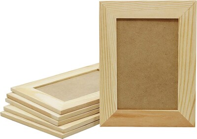 Foto 1 | Foto 1 | Marcos De Fotos Creative Hobbies De Madera De Pino Inacabada 6 X 8 Pulgadas - Venta Internacional.