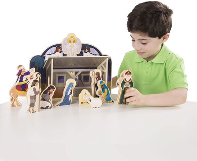Foto 3 | Foto 3 | Figuras de Belén de Madera Melissa & Doug 11 Piezas - Venta Internacional
