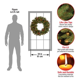 Foto 3 | Foto 3 | Corona De Navidad National Tree Company Crestwood Spruce 24 Cm - Venta Internacional.