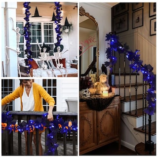 Foto 5 | Foto 5 | Garland Recutms Halloween Fall Arce Con Luces De 1,8 M, 2 Unidades, Azul - Venta Internacional.