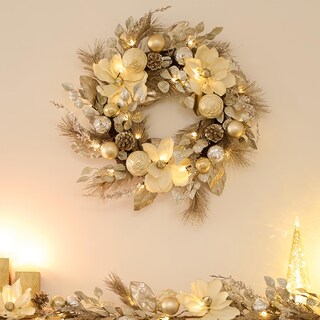 Foto 2 | Foto 2 | Corona Navideña Valery Madelyn De 60 Cm, Preiluminada, Con Luces Y Adornos - Venta Internacional.