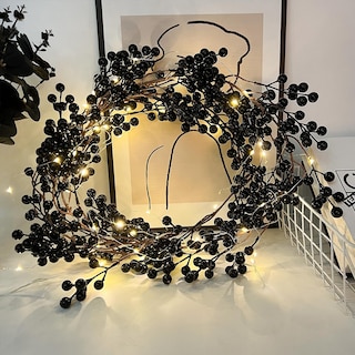 Foto 1 | Foto 1 | Guirnalda Navideña Recutms De Bayas Artificiales Con 30 Luces Led - Venta Internacional.