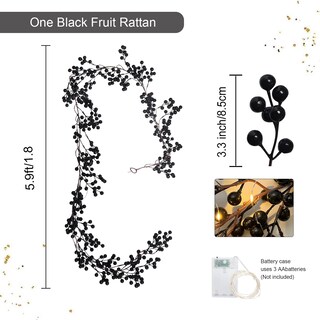 Foto 2 | Foto 2 | Guirnalda Navideña Recutms De Bayas Artificiales Con 30 Luces Led - Venta Internacional.