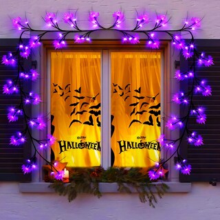 Foto 2 | Foto 2 | Guirnalda De Halloween Jmexsuss De 1,8 M Con 54 Luces Led De Murciélagos Morados - Venta Internacional.