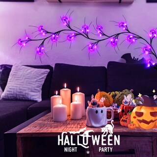 Foto 4 | Foto 4 | Guirnalda De Halloween Jmexsuss De 1,8 M Con 54 Luces Led De Murciélagos Morados - Venta Internacional.