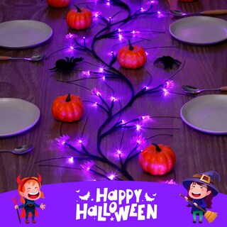 Foto 5 | Foto 5 | Guirnalda De Halloween Jmexsuss De 1,8 M Con 54 Luces Led De Murciélagos Morados - Venta Internacional.