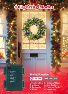 Foto 2 | Foto 2 | Corona Navideña Minetom con Luces-Venta Internaciona