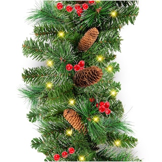 Foto 1 | Foto 1 | Guirnalda Navideña Best Choice Products Preiluminada De 9 Pies Con 50 Led - Venta Internacional.