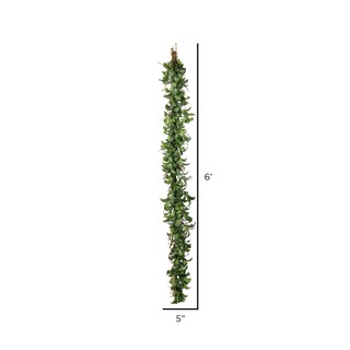 Foto 2 | Foto 2 | Guirnalda Artificial Con Orejeras De Cordero Vickerman, 180 Cm, Color Verde - Venta Internacional.