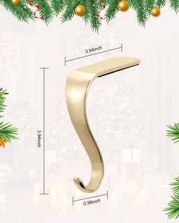 Foto 4 | Foto 4 | Juego De 6 Soportes Para Calcetines Navideños Minetom, Metal Dorado - Venta Internacional.