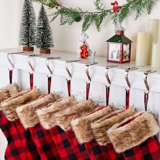 Foto 1 | Foto 1 | Set De 8 Soportes Para Calcetines Navideños Minetom, Metal Plateado - Venta Internacional.