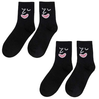 Foto 1 | Foto 1 | Calcetas De Emojis Aerox Mxmjj-002 2pares Negro