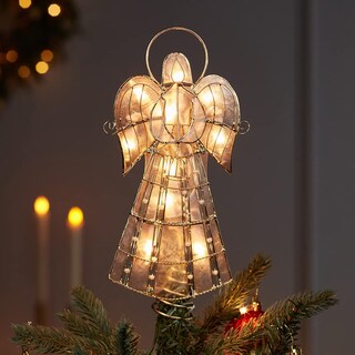 Foto 2 | Foto 2 | Adorno para Árbol Kurt Adler UL3113 Capiz Angel con Enredaderas y Perlas - Venta Internacional