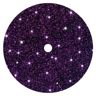 Foto 2 | Foto 2 | Falda Para Árbol de Navidad Fuhsy Con Lentejuelas 122 cm Terciopelo Morado - Venta Internacional