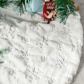 Foto 3 | Foto 3 | Falda Deggod Para Árbol De Navidad, Felpa, Piel Sintética Blanca Como La Nieve, 90 Cm - Venta Internacional.