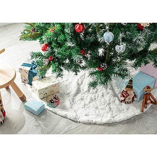 Foto 4 | Foto 4 | Falda Deggod Para Árbol De Navidad, Felpa, Piel Sintética Blanca Como La Nieve, 90 Cm - Venta Internacional.