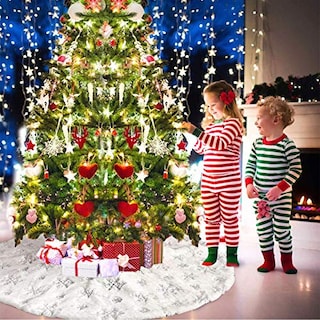 Foto 7 | Foto 7 | Falda Deggod Para Árbol De Navidad, Felpa, Piel Sintética Blanca Como La Nieve, 90 Cm - Venta Internacional.