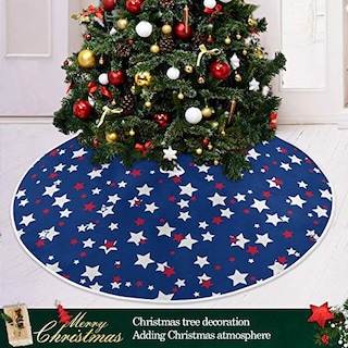 Foto 6 | Foto 6 | Faldón Para Árbol De Navidad, Diseño De Dussdil Usa Patriotic Stars, 120 Cm - Venta Internacional.