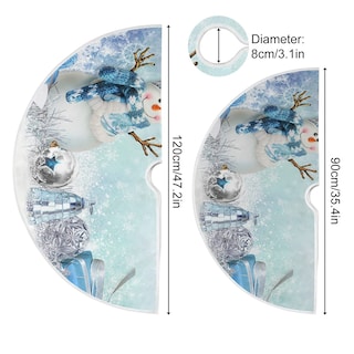 Foto 3 | Foto 3 | Falda De Árbol De Navidad Wamika Winter Snowman De Poliéster - Venta Internacional.