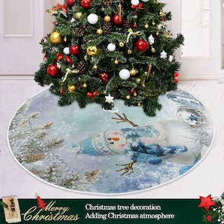 Foto 6 | Foto 6 | Falda De Árbol De Navidad Wamika Winter Snowman De Poliéster - Venta Internacional.