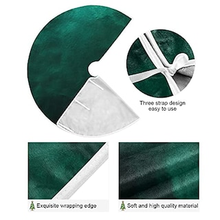 Foto 2 | Foto 2 | Falda Para Árbol De Navidad Xigua Hunter Green, 120 Cm De Diámetro - Venta Internacional.