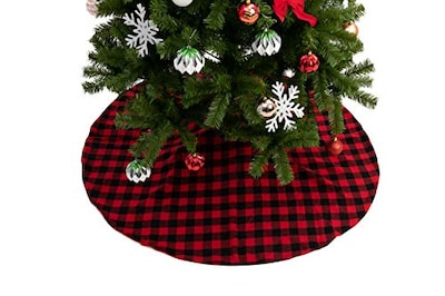 Foto 4 | Foto 4 | Faldón Para Árbol De Navidad Joiedomi, 48 Cm, Diseño De Búfalo, Color Rojo Y Negro - Venta Internacional.