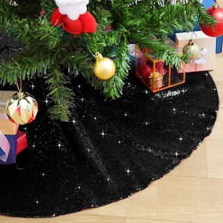 Foto 1 | Foto 1 | Falda B-cool Para Árbol De Navidad, Lentejuelas Negras, 122 Cm De Diámetro - Venta Internacional.