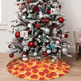 Foto 5 | Foto 5 | Alfombrilla Blublu Para Árbol De Navidad, 36 Pulgadas, Con Correas Rojas - Venta Internacional.