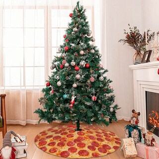 Foto 7 | Foto 7 | Alfombrilla Blublu Para Árbol De Navidad, 36 Pulgadas, Con Correas Rojas - Venta Internacional.