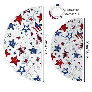 Foto 4 | Foto 4 | Faldón Para Árbol De Navidad, Diseño De Dussdil, Bandera De Ee. Uu., 120 Cm, Estrellas Patrióticas - Venta Internacional.